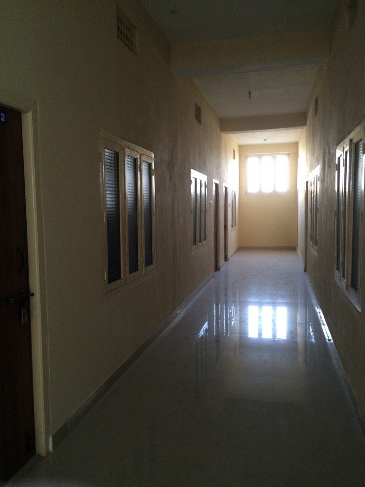 Marble floors in the new girls dorm.